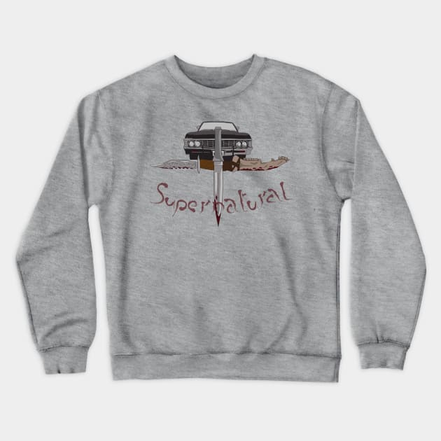 Supernatural Weapons Crewneck Sweatshirt by bobygates